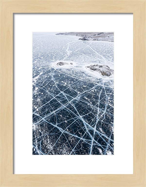 Frozen Lake Patterns Above