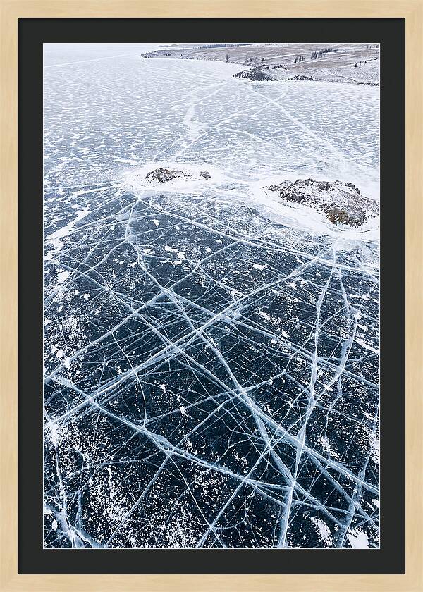 Frozen Lake Patterns Above