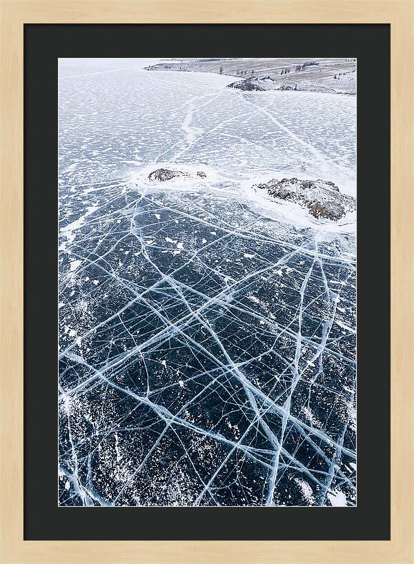Frozen Lake Patterns Above
