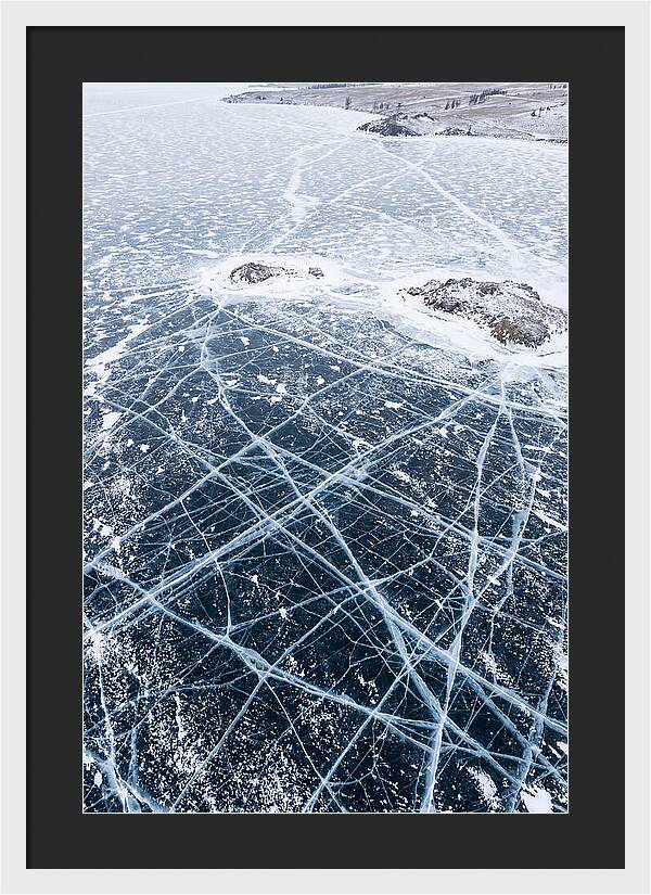 Frozen Lake Patterns Above