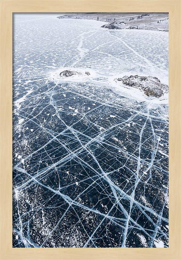 Frozen Lake Patterns Above