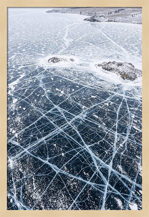 Frozen Lake Patterns Above