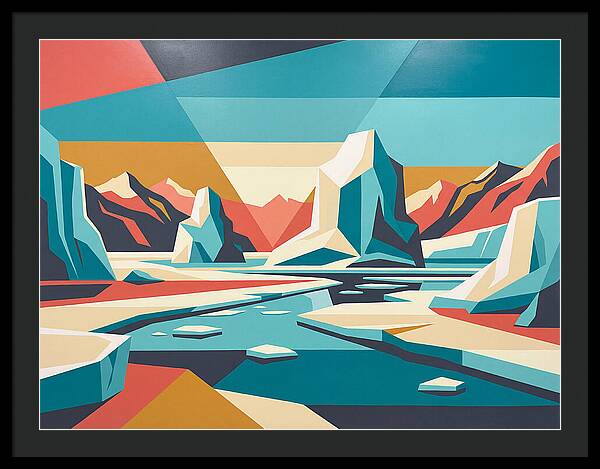 Frozen Landscape In Bold Colors