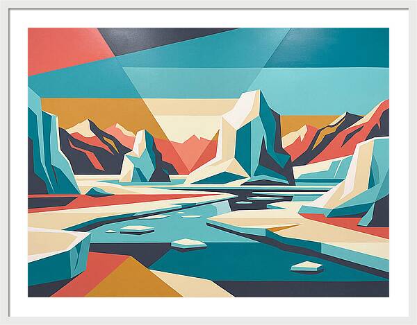 Frozen Landscape In Bold Colors