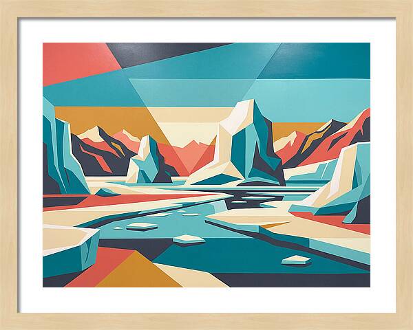 Frozen Landscape In Bold Colors