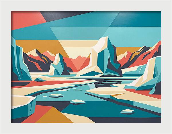Frozen Landscape In Bold Colors