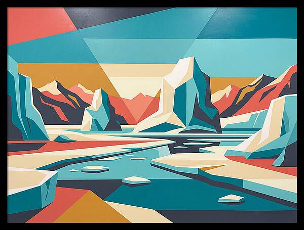 Frozen Landscape In Bold Colors