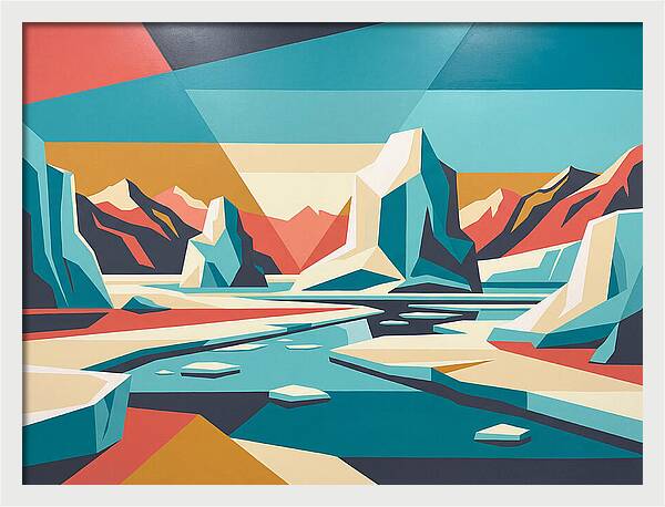 Frozen Landscape In Bold Colors