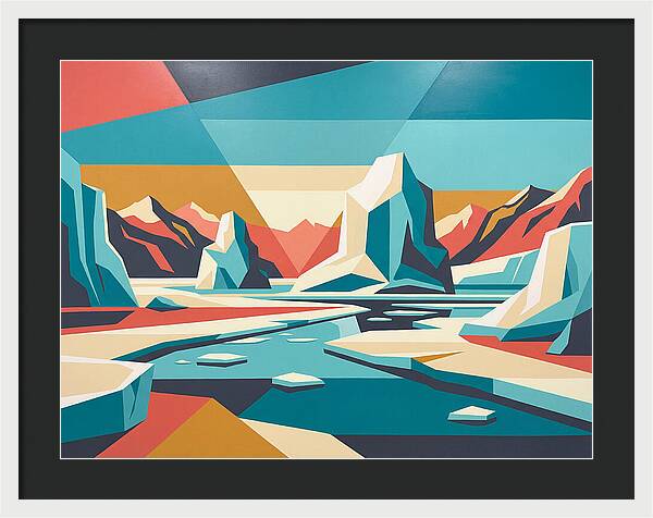Frozen Landscape In Bold Colors