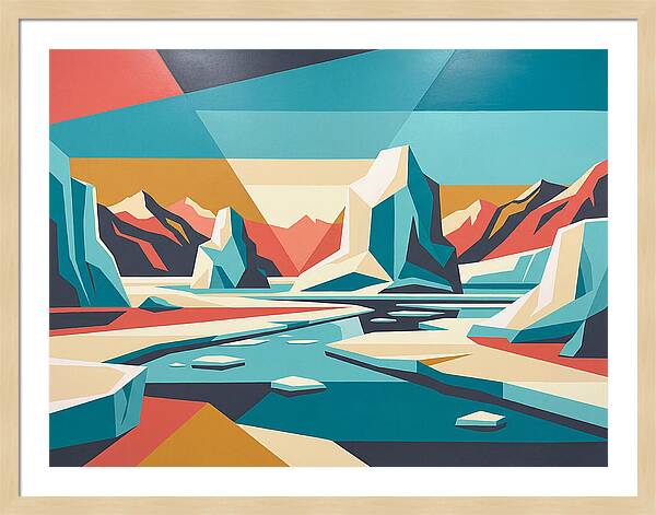 Frozen Landscape In Bold Colors