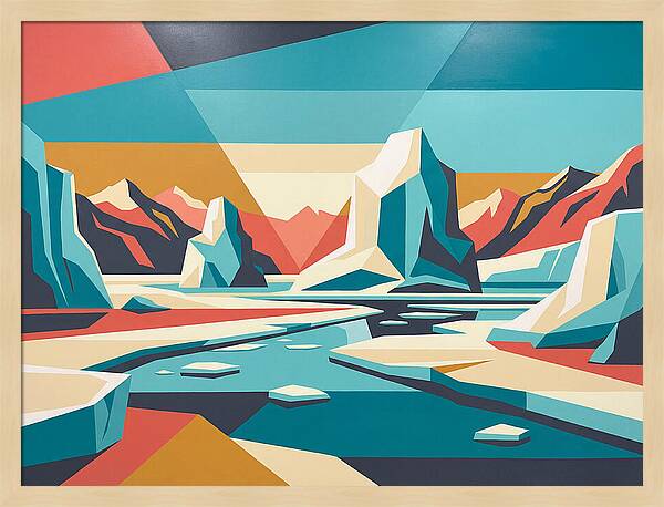Frozen Landscape In Bold Colors