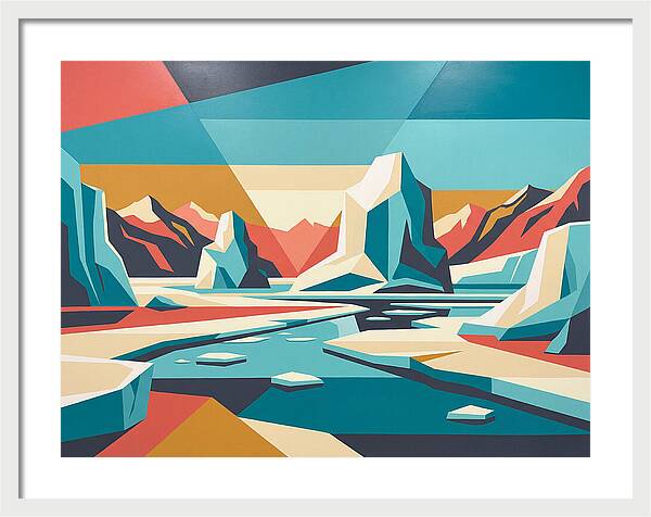 Frozen Landscape In Bold Colors