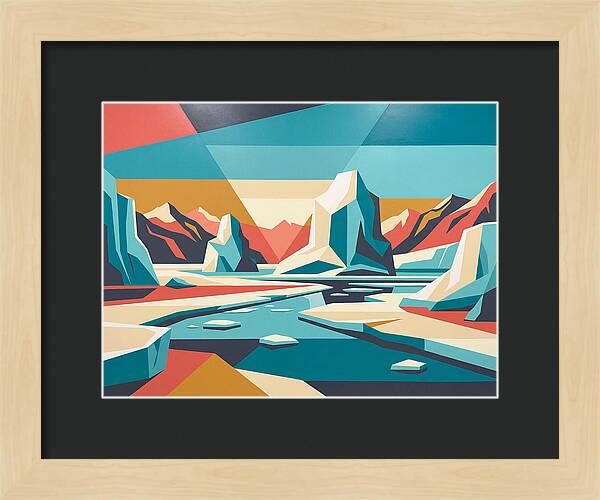 Frozen Landscape In Bold Colors