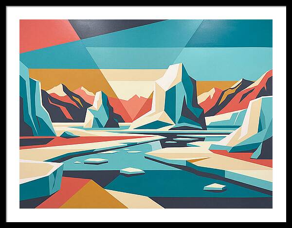 Frozen Landscape In Bold Colors