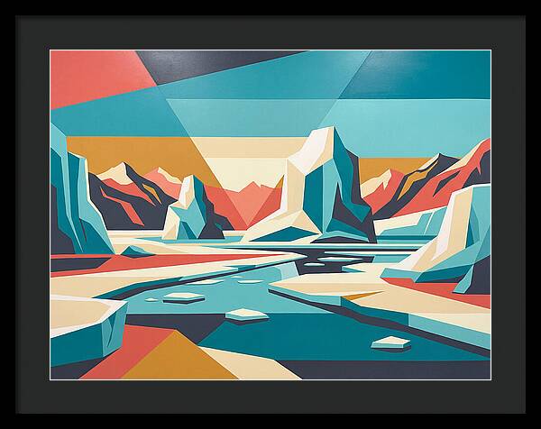 Frozen Landscape In Bold Colors