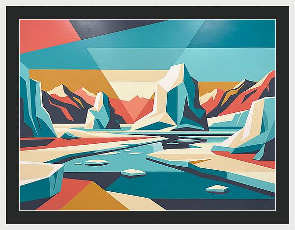 Frozen Landscape In Bold Colors