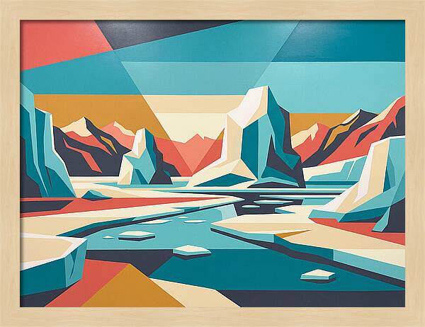 Frozen Landscape In Bold Colors