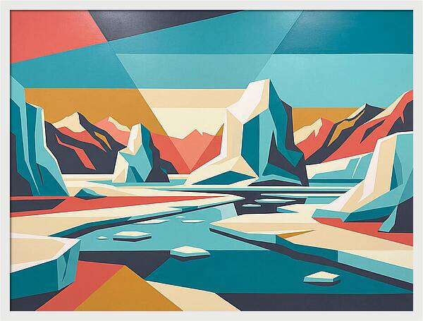 Frozen Landscape In Bold Colors