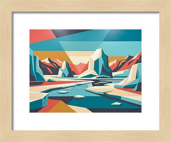 Frozen Landscape In Bold Colors