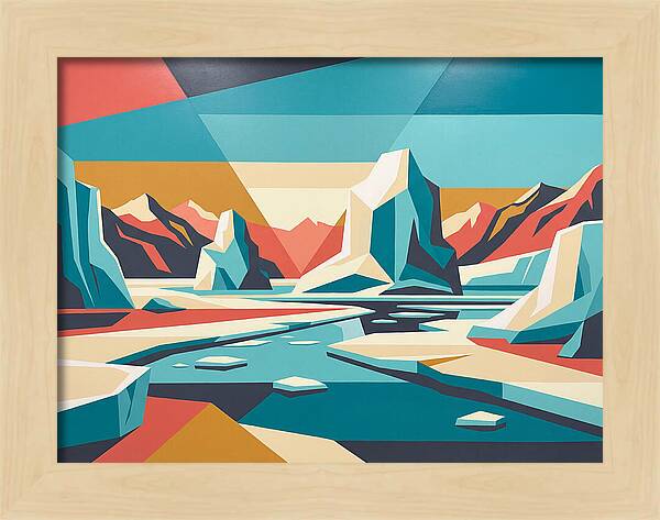 Frozen Landscape In Bold Colors