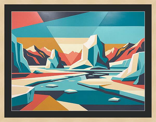 Frozen Landscape In Bold Colors