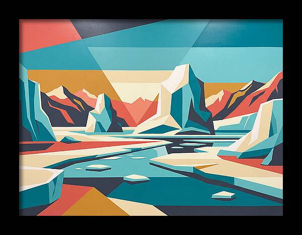 Frozen Landscape In Bold Colors