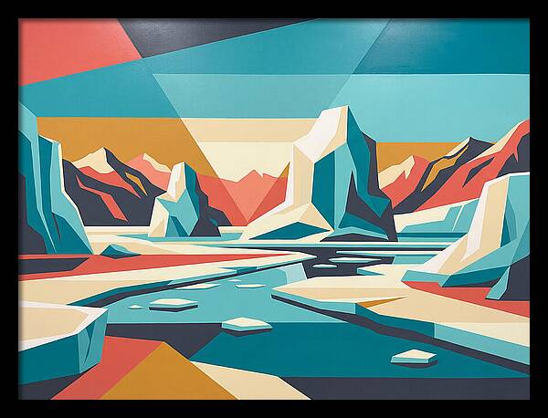 Frozen Landscape In Bold Colors
