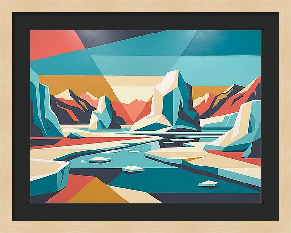 Frozen Landscape In Bold Colors