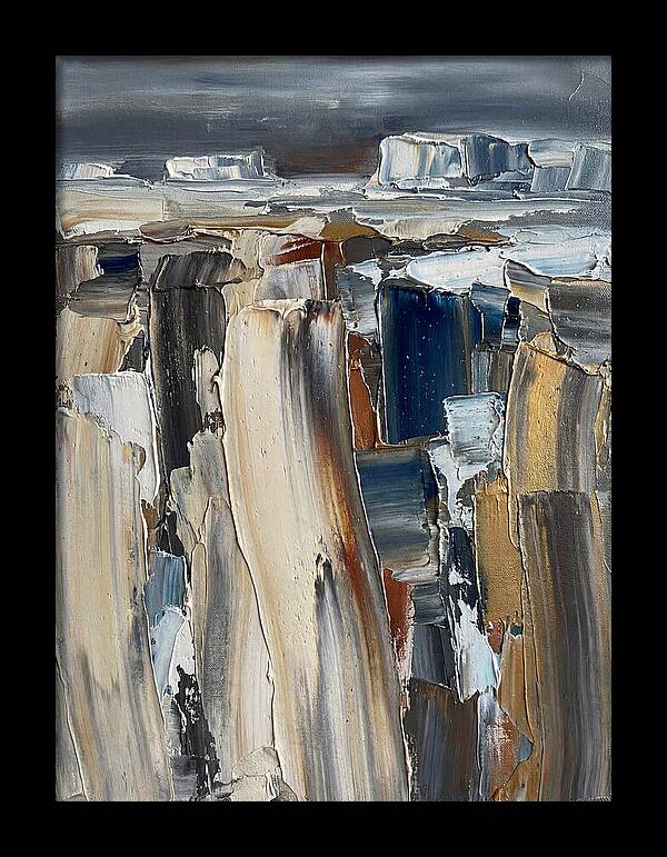 Frozen Landscape In Palette Knife Technique