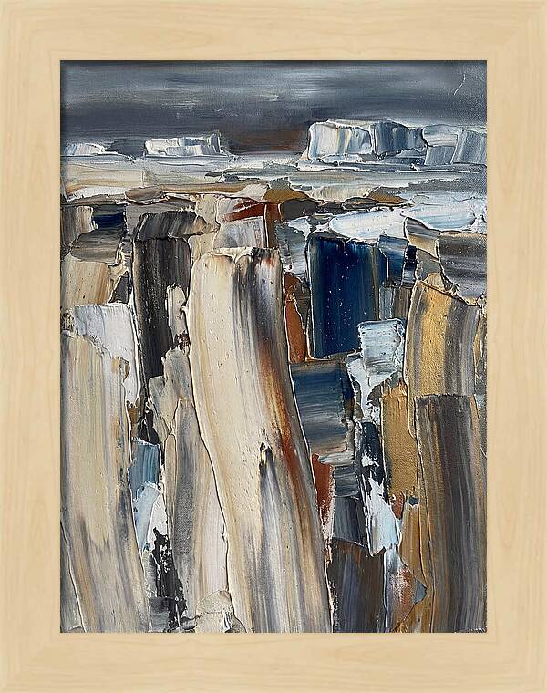 Frozen Landscape In Palette Knife Technique