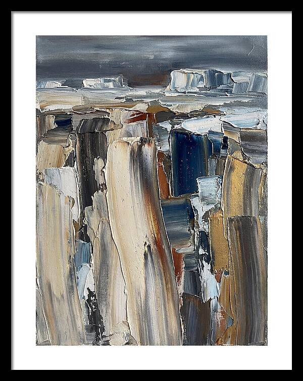 Frozen Landscape In Palette Knife Technique