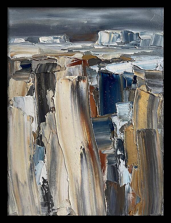 Frozen Landscape In Palette Knife Technique
