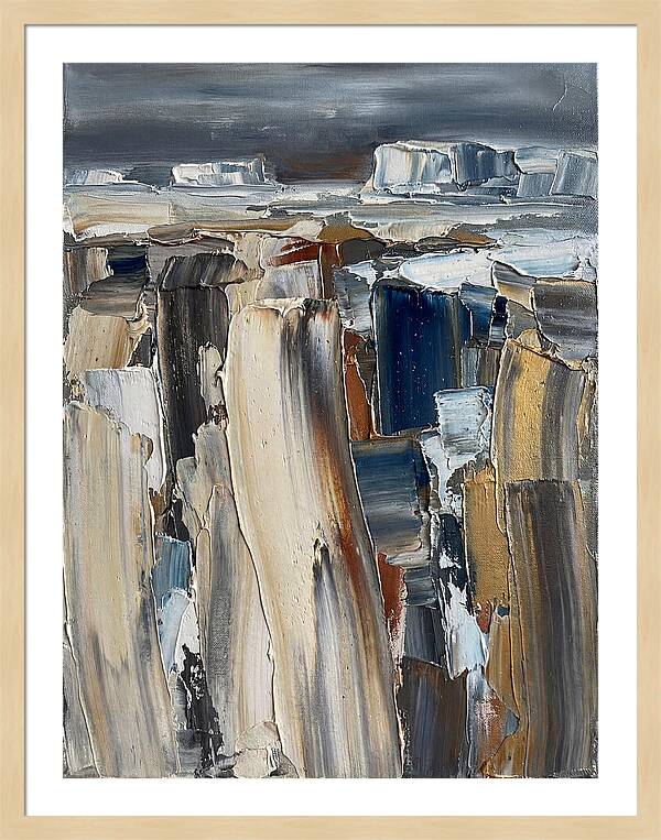 Frozen Landscape In Palette Knife Technique