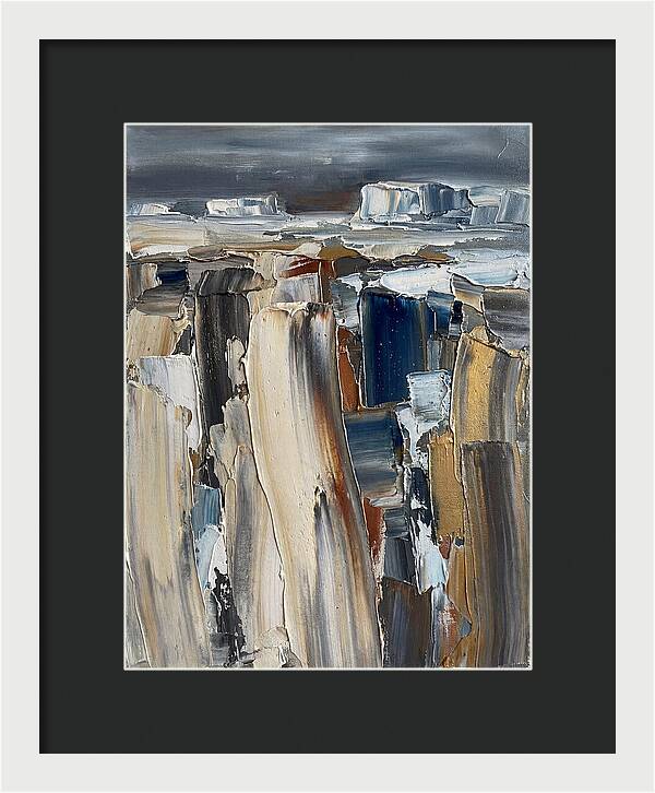 Frozen Landscape In Palette Knife Technique