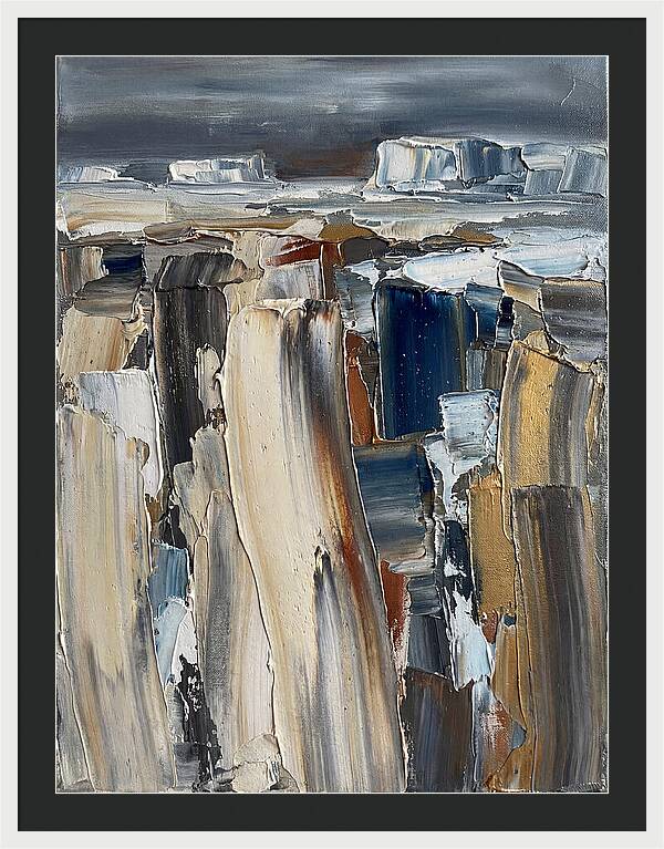 Frozen Landscape In Palette Knife Technique