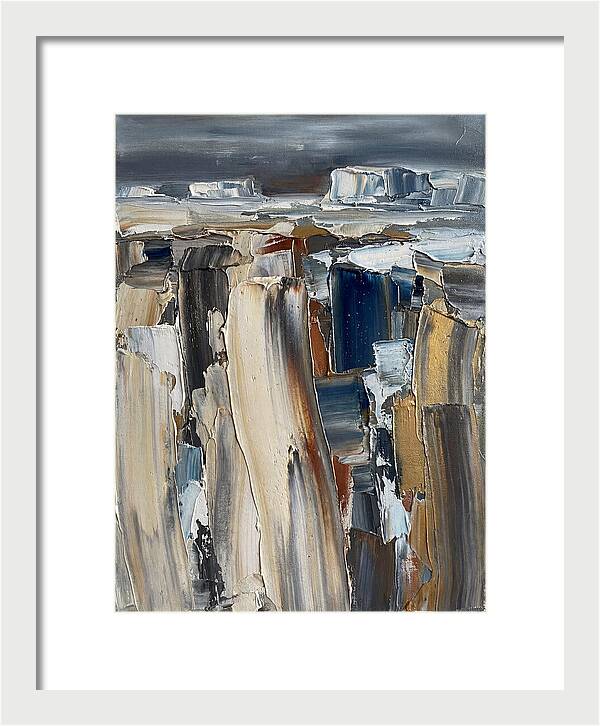 Frozen Landscape In Palette Knife Technique