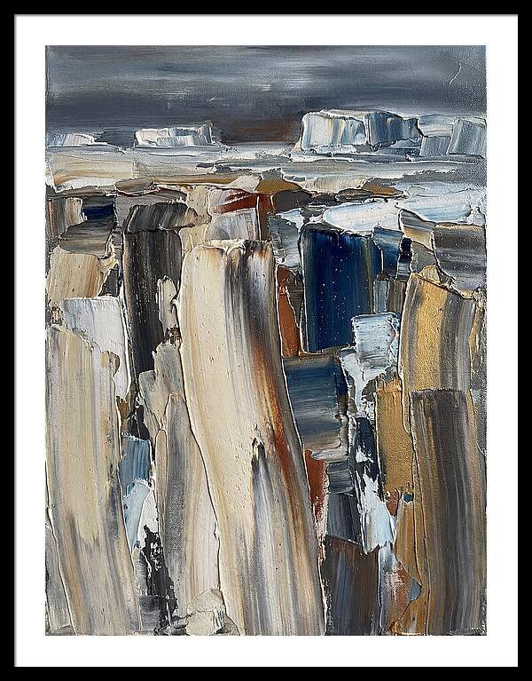 Frozen Landscape In Palette Knife Technique