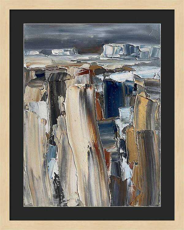 Frozen Landscape In Palette Knife Technique