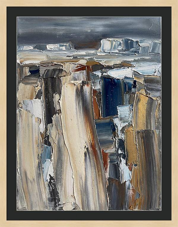 Frozen Landscape In Palette Knife Technique