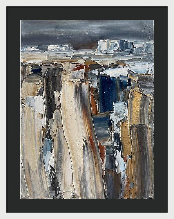 Frozen Landscape In Palette Knife Technique