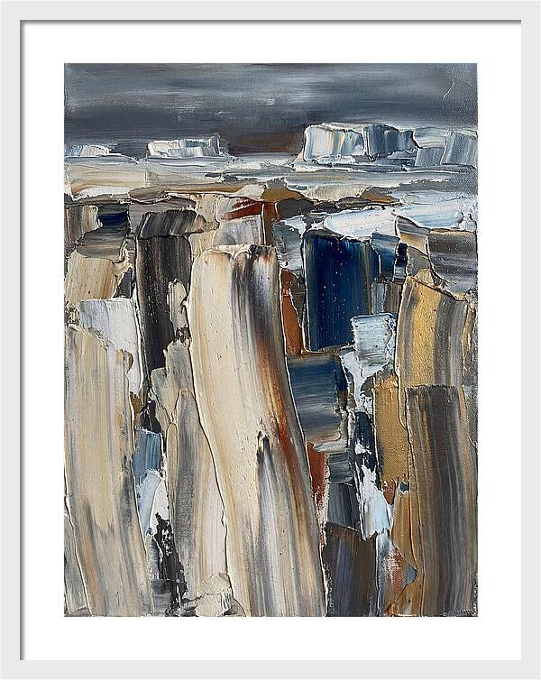Frozen Landscape In Palette Knife Technique