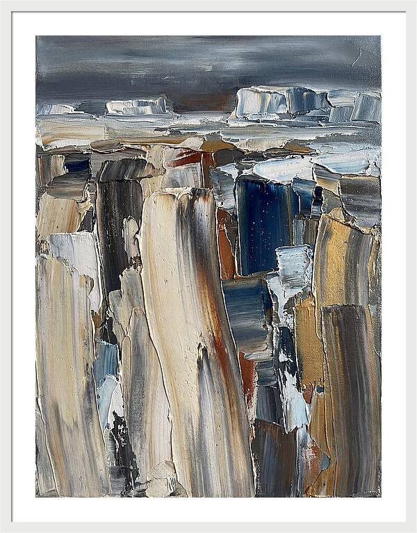 Frozen Landscape In Palette Knife Technique