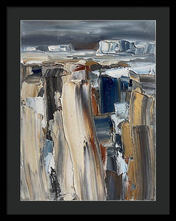 Frozen Landscape In Palette Knife Technique
