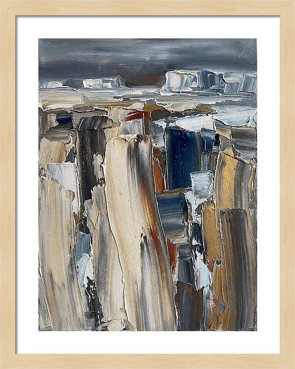 Frozen Landscape In Palette Knife Technique