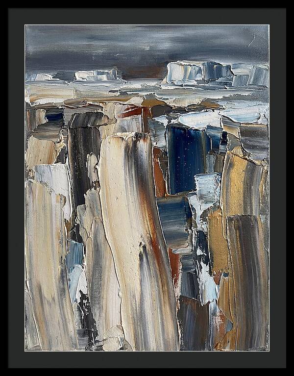 Frozen Landscape In Palette Knife Technique