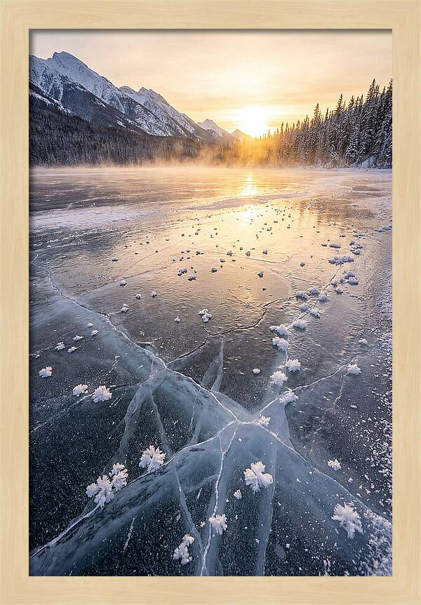 Frozen Serenity At Dusk