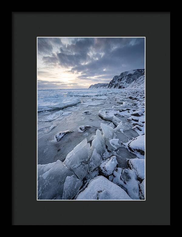 Frozen Shoreline At Dusk