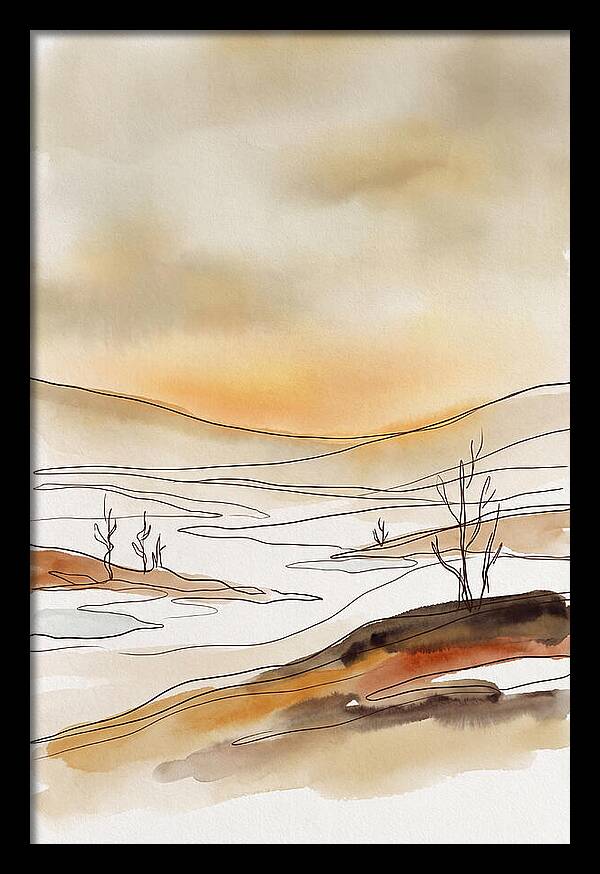 Frozen Tundra With Northern Glow