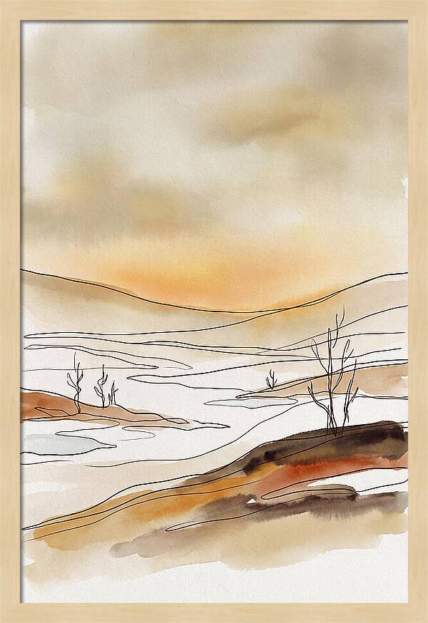 Frozen Tundra With Northern Glow