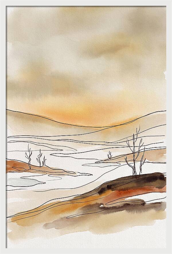 Frozen Tundra With Northern Glow